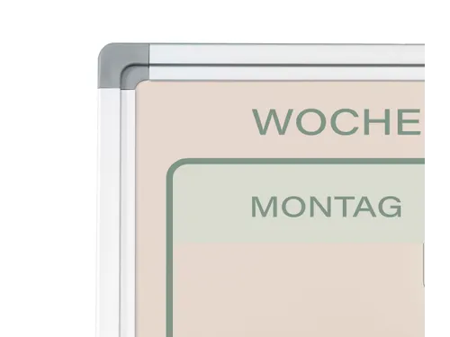 Weekplanner Elegance Duits softline profiel 8mm 90x120cm aluframe