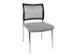Chaise visiteur Assise tissu gris clair Dos maille noir