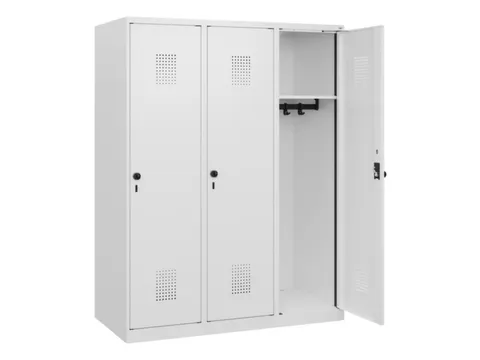 schoollocker,HxBxD 1530x1200x500mm,3vak,vak B 400mm,draaigrendel