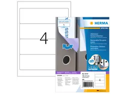 HERMA 10141 Rugetiket breed 192x61mm Verwijderbaar Wit 400 stuks