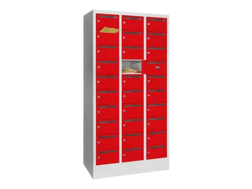 Postsorteerkast 1850x930x500mm 3x10 Vakken Ral7035 Front Ral3000
