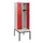 locker met bank,HxBxD 1950x600x815mm,2vak,vak B 300mm,draaigrendel