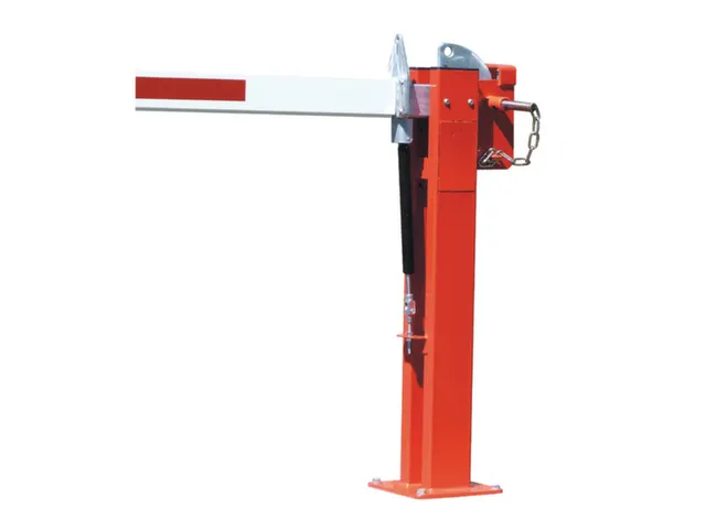 Slagboom Met Gasdrukveer Breedte 5M Met Oplegsteun Verzinkt Wit/rood