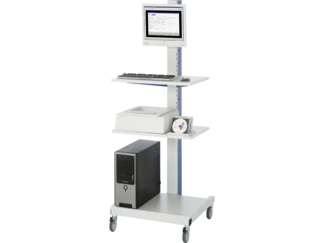 poste informatique,HxlxP 1770x650x650mm,1 support écran,3 tablettes