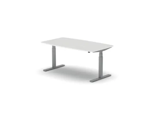 Elektrisch ihv Vergadertafel Vatvorm 1600x800mm Alu+ Lichtgrijs Blad