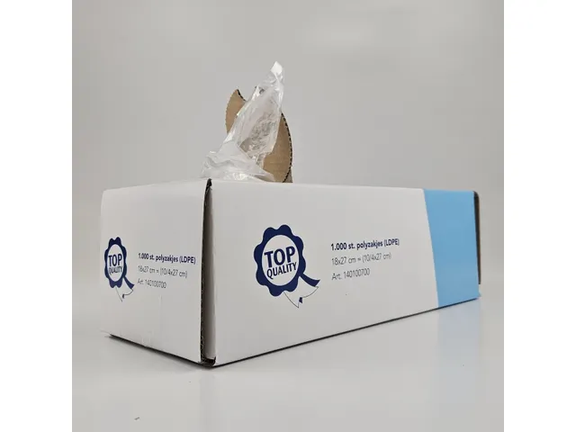 Polyzakjes LDPE Transparant 18x27cm 18my 5000 stuks