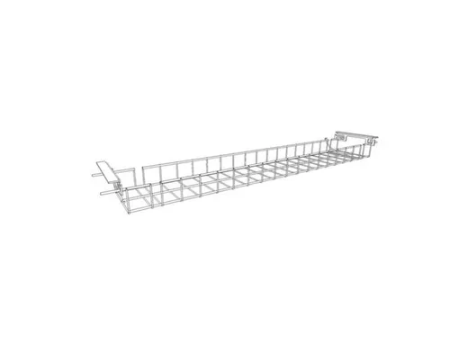 kabelbak,v. bureau,HxBxD 70x1400x160mm,v. tafel B 1800mm,zilverkleurig