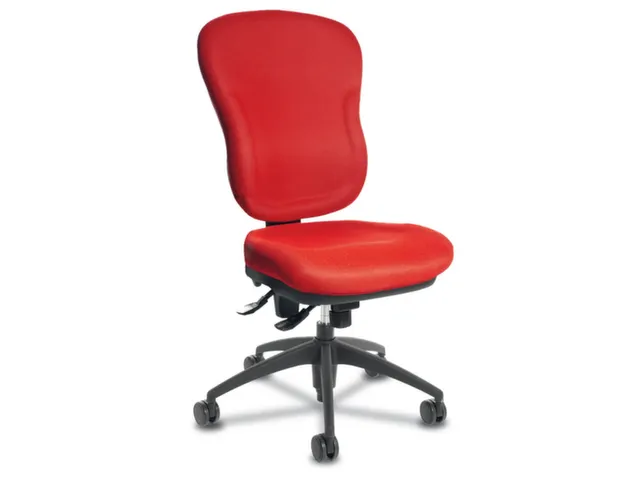 bureaustoel,synchroonmech.,zitting stof rood,zitting H 430-550mm