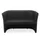 Bank Kunstleer Zit Hxbxd 46x106,6x49cm Totale Hxb 77x129cm Zwart