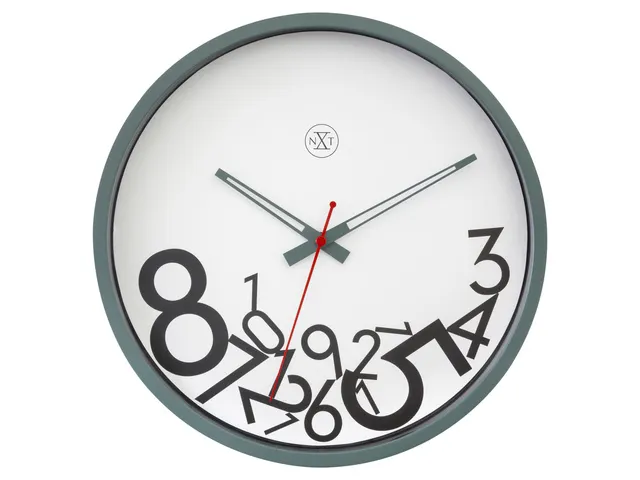 Stille wandklok - 30cm - nXt by NeXtime - Dropped nummers