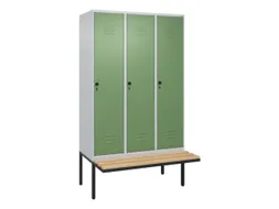 locker voor scheiding van kleding,HxBxD 2120x1200x815mm,3vak