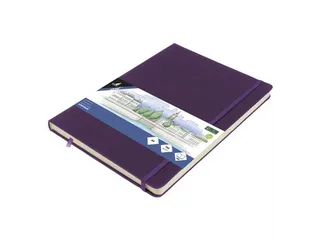 Schetsboek Kangaro A4 purple heart PU HC 80 vel 140gr roomwit met elas - 1