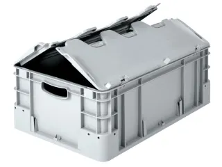 Klapdeksel V. Stapelkrat Lxb 600X400Mm Grijs - 2