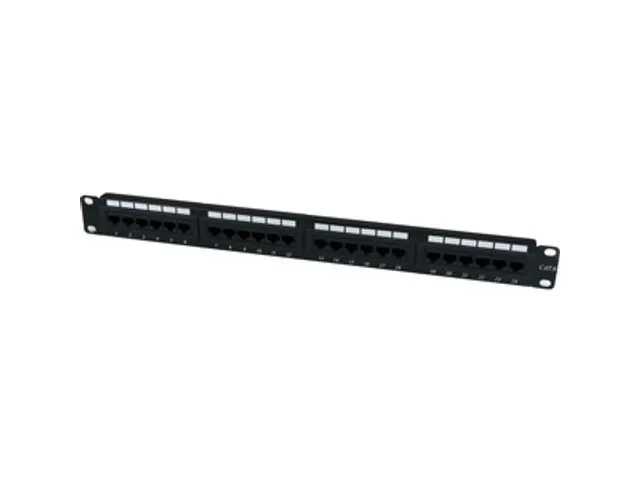 24 Port 1U Rackmount Cat6 Patch Panel