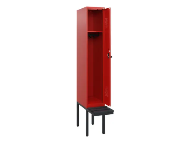 locker met bank,HxBxD 1950x300x815mm,1vak,vak B 300mm,draaigrendel