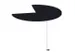 table de rallonge,haut. régl.,HxØ 720-840x1000mm,CC-noir