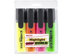 Markeerstift edding 345 2-5mm blister à 4 kleuren
