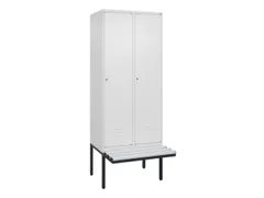 armoire vestiaire noir et blanc HxlxP 2120x800x815mm 2compart.