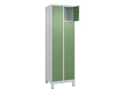 lockerkast,HxBxD 1950x600x500mm,2x5vakken,vak B 300mm,cil.-slot,voeten