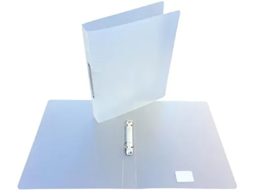 ringmap, voor ft A4, uit PP, 2 ringen van 25mm, transparant wit