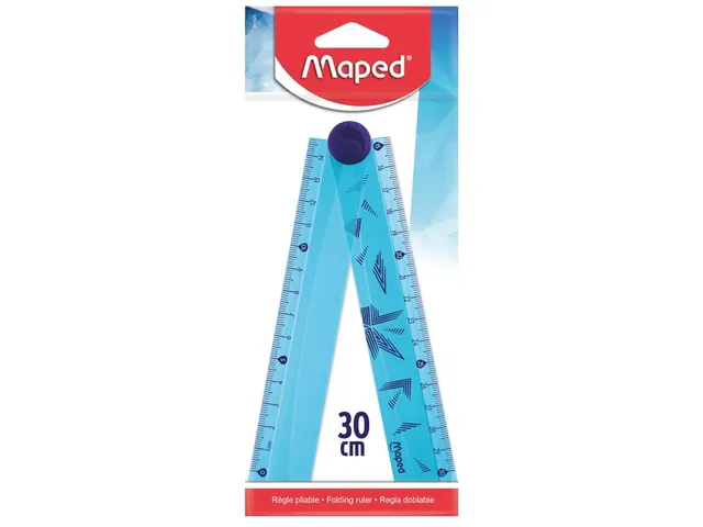 Liniaal Maped Arctic Vibes 30cm opvouwbaar blauw