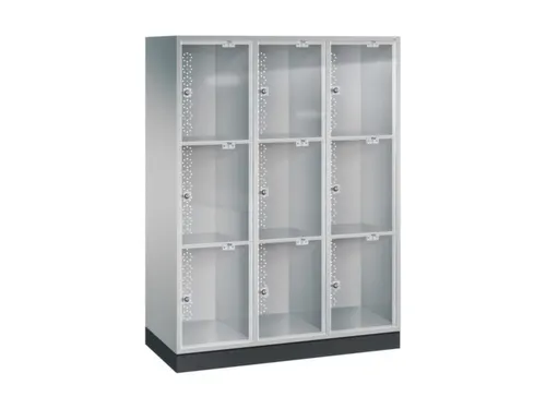 grootvolume-lockersysteem,HxBxD 1750x1220x500mm,3x3vakken,cil.-slot