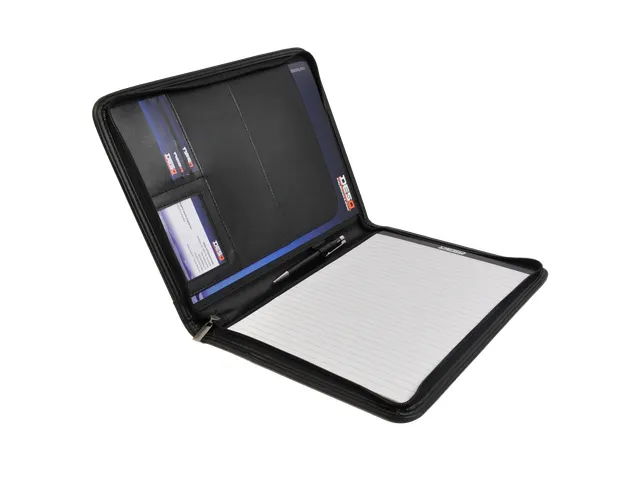 DESQ A4 Conferentiemap Met Ritssluiting en Schrijfblok