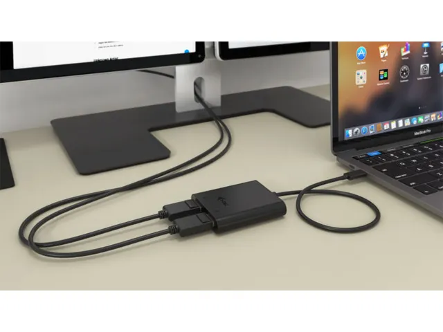 USB-C naar 4K Dual DisplayPort Adapter
