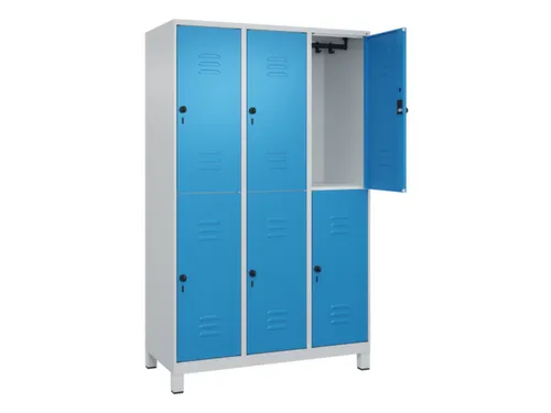 dubbeldekse locker,HxBxD 1950x1200x500mm,3x2vak.,vak B 400mm