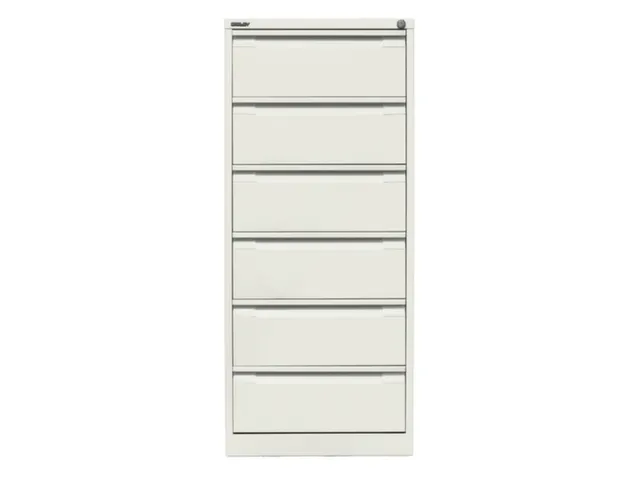 fichekast,HxBxD 1321x568x622mm,twee banen,6lade(n),romp wit,front wit