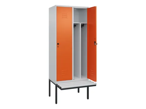 locker voor scheiding van kleding,HxBxD 2120x800x815mm,2vak