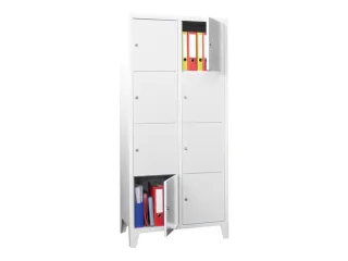 lockerkast,HxBxD 1850x800x500mm,2x4vakken,RAL7035,front RAL7035 - 2