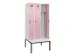 locker met bank,voor scheiding van kleding,HxBxD 2120x900x815mm,3vak