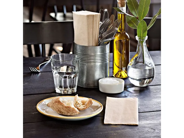Servetten Tork 477351 2-laags 33x33cm naturel 1/8 vouw 200st.