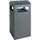 afvalbak,v. buiten,40l,HxBxD 815x350x350mm,legbord,romp staal RAL7016