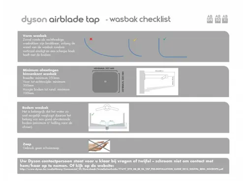 Dyson Airblade Handdroger Wash Dry Tap AB10 Met Lange Hals