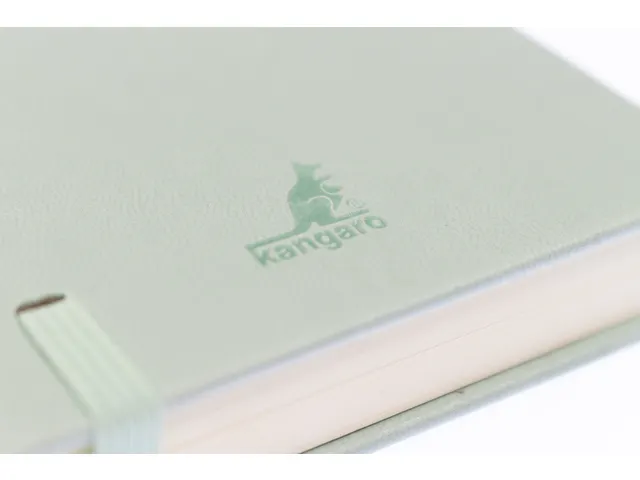 Schetsboek Kangaro A6 mint PU hardcover 80 blad 140 grams roomwit papi