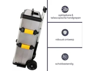 Gereedschapswagen 3-in-1 Trolley RVS 570x354x830mm 167 Liter - 5