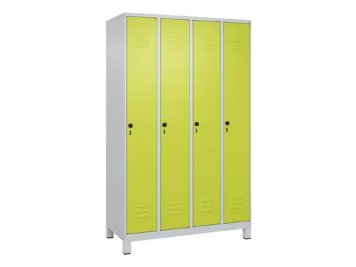 locker,HxBxD 1950x1200x500mm,4vak,vak B 300mm,draaigrendel,voeten
