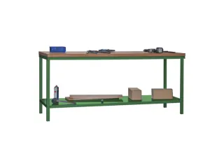 werkbank,HxBxD 900x2000x700mm,multiplexblad,onderstel/romp RAL6011 - 2