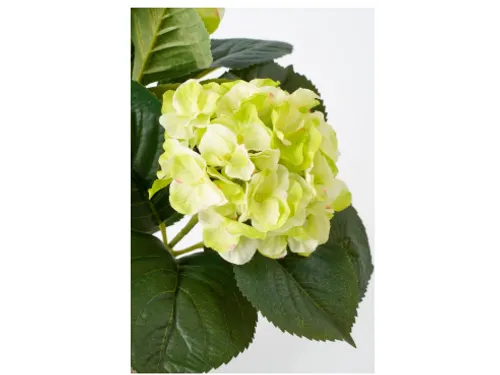 Kunstplant Mica Hortensia in pot groen 35x40cm