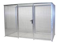 Gasflessendepot Staal/gaas Hxbxd 2060x3100x1500mm Voor 78 Gasflessen