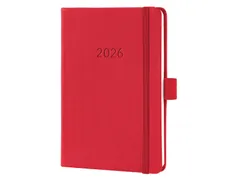 Weekagenda Conceptum A6 2026 (NL/FR/EN/DU) red Hardcover