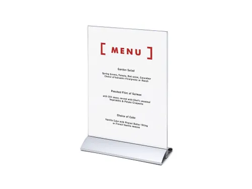 Menukaarthouder IEZZY staand A4 aluminium voet