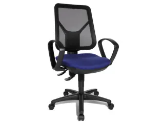 Bureaustoel,Permanentcontactmechanisme,Zitting Stof Blauw - 3
