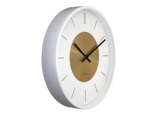 Wandklok NeXtime Retro II 25cm wit/goud metaal - 3