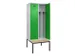 locker met bank,voor scheiding van kleding,HxBxD 2120x800x815mm,2vak