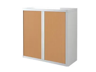 Roldeurkast HxBxD 1040x1100x415mm 2 Oh Romp Wit Front Beuken - 1
