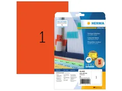 HERMA 4422 Verwijderbare etiketten A4 210x297mm Rood 20 stuks