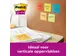 Memoblok 3M Post-it 2028 Super Sticky 76x76mm kubus neon geel